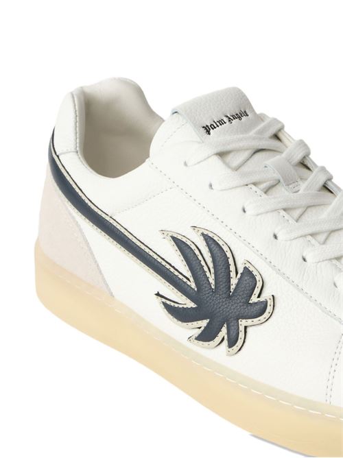 Sneakers uomo Palm Angels Palm Tennis bianche con dettaglio beige PALM ANGELS | PMIA111S26LEA0020146